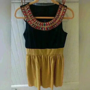 Tiana B. Embroidered Dress with Rayon Blend Skirt, Size 8, Side Zipper